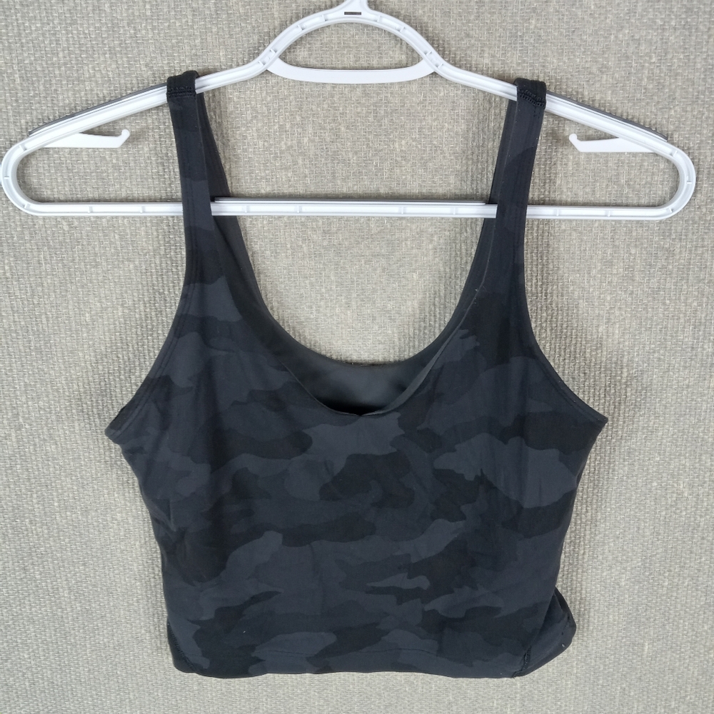 Lululemon Align Tank Size 6 Heritage 365 Camo Deep Coal Multi Nulu Cropped